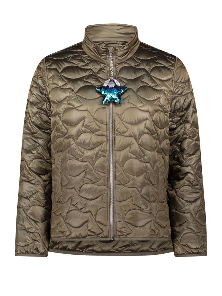 

CARTOON Стеганая куртка с боковыми карманами, темно-зеленого цвета