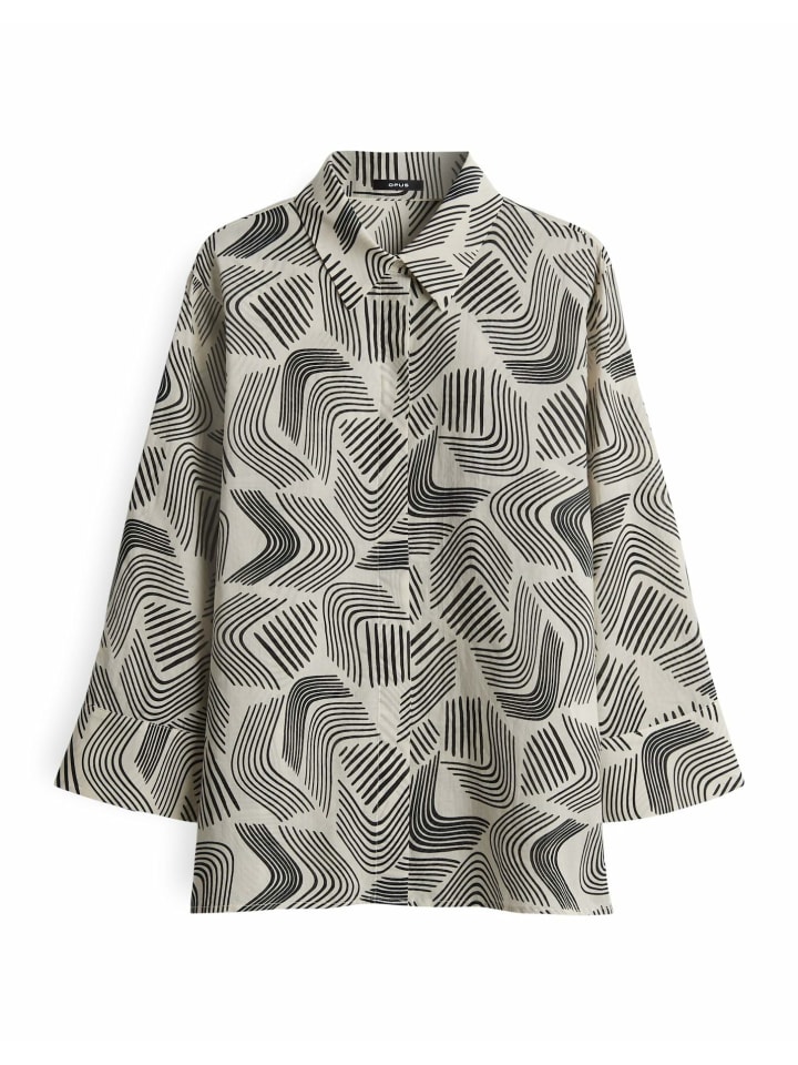 

OPUS Женская футболка с длинными рукавами на пуговицах, бежевого цвета