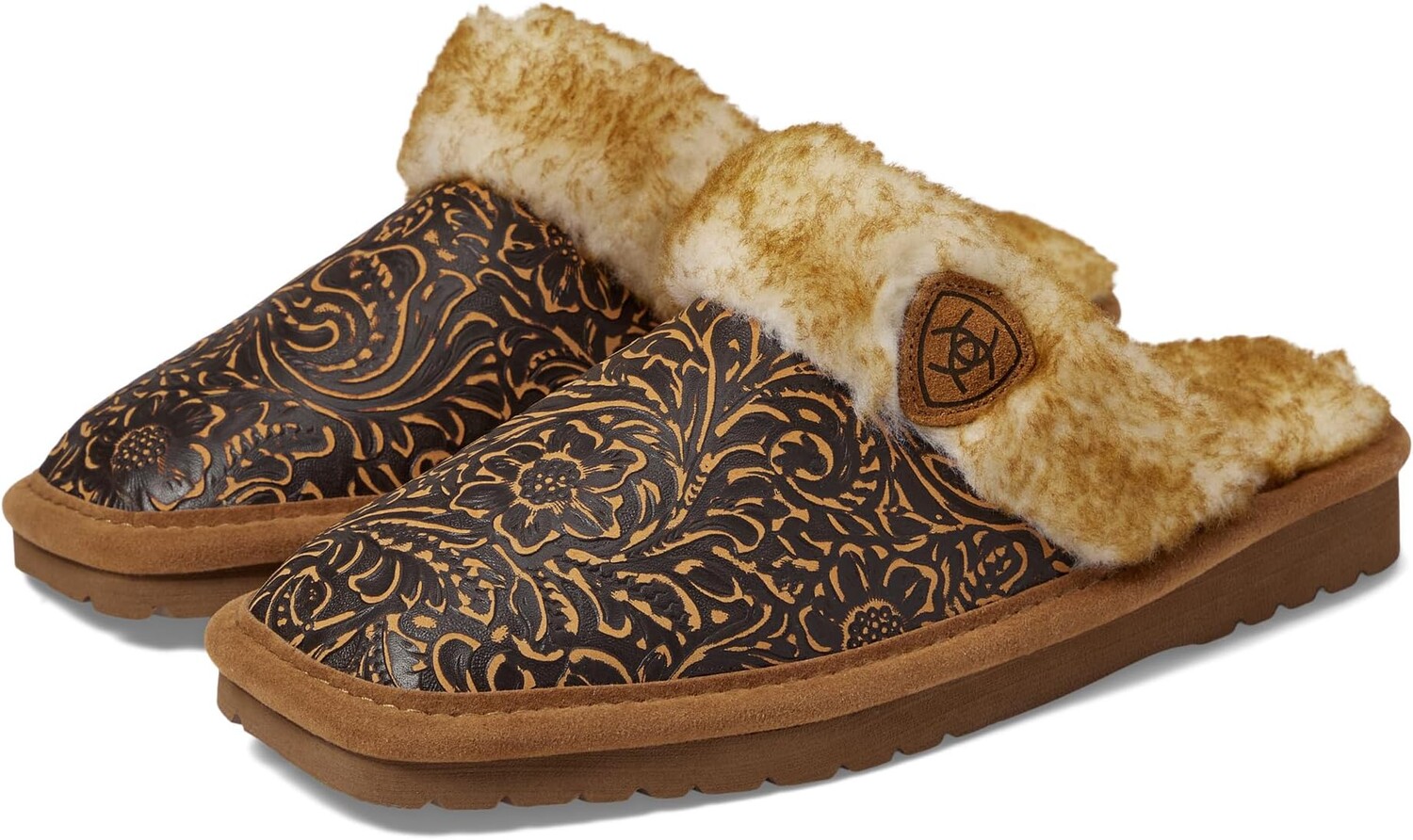 Тапочки Jackie Exotic-Embossed Tooling Ariat, коричневый