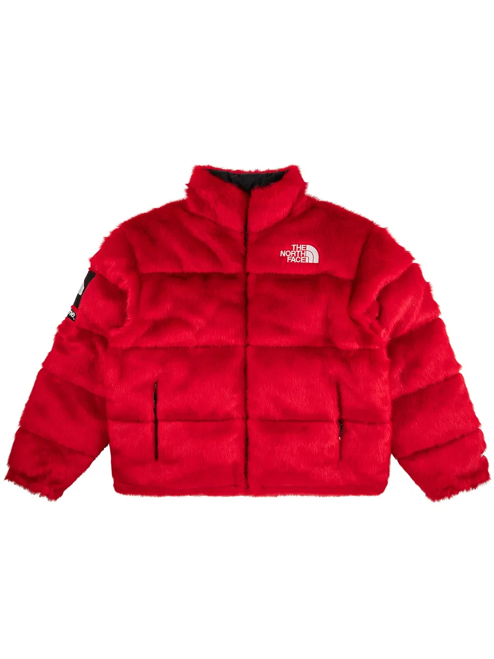 Куртка TNF из искусственного меха Nuptse Supreme, красный