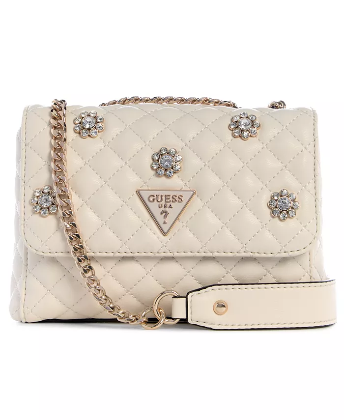 

Эверли мини трансформируемая сумка через плечо GUESS, коричневый/бежевый