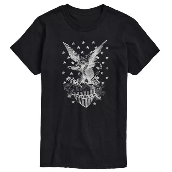 

Мужская футболка America Eagle с принтом звезд Licensed Character, черный