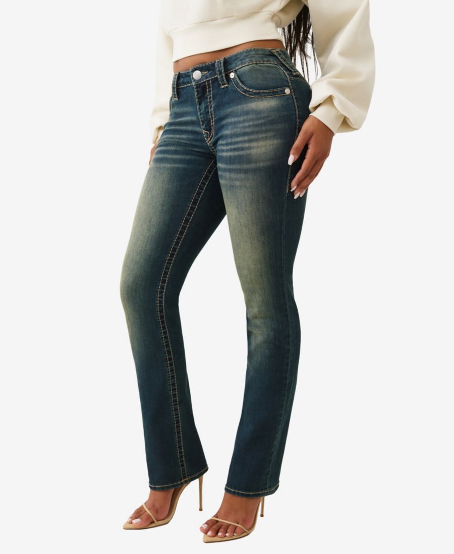 Женские джинсы Billie Mid Rise Straight Big T True Religion, Pine Blossom — фото 2