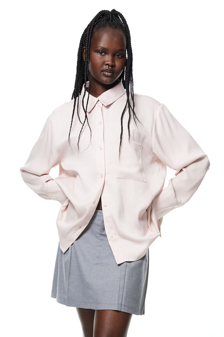 

Рубашка с блеском H&M, розовый