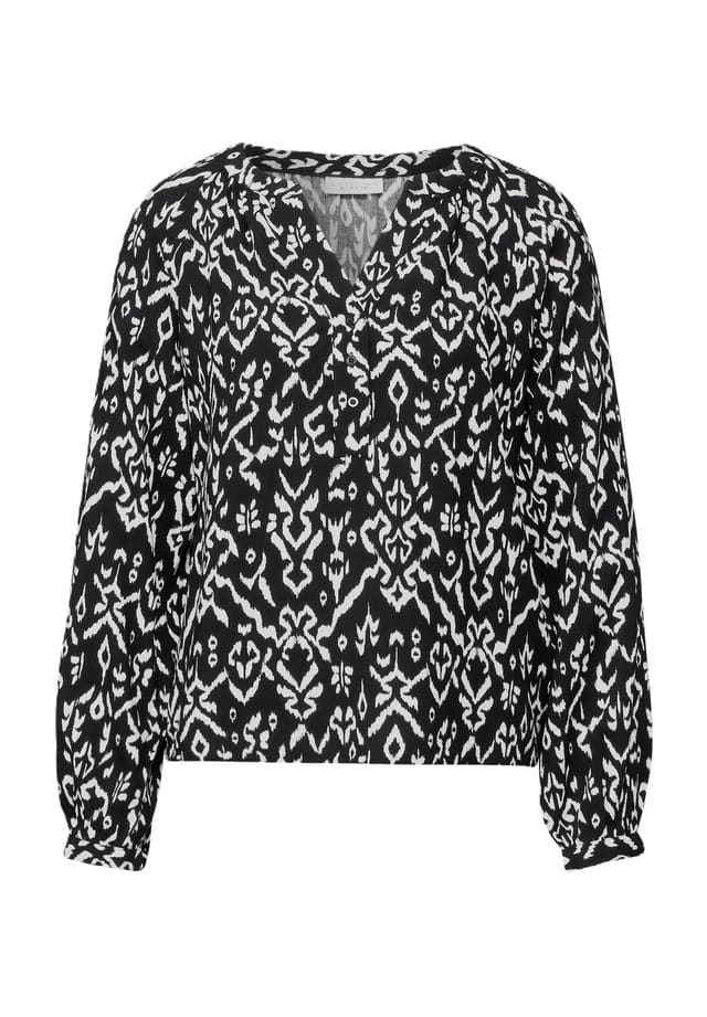 

Блузка-Рубашка с разрезом по горловине Street One Studio, черный