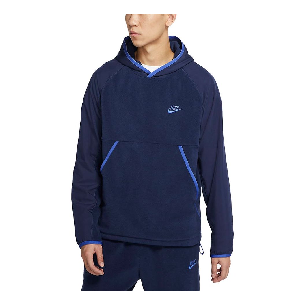 

Худи Nike Solid Color Pullover Fleece Navy Blue Dark CU4364-410