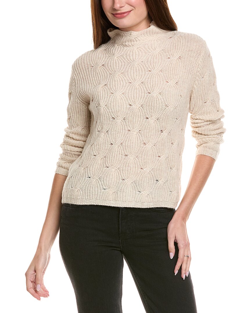 

Свитер Hannah Rose Shaker Cable с воротником-стойкой из смеси шерсти и кашемира Hannah Rose, серый