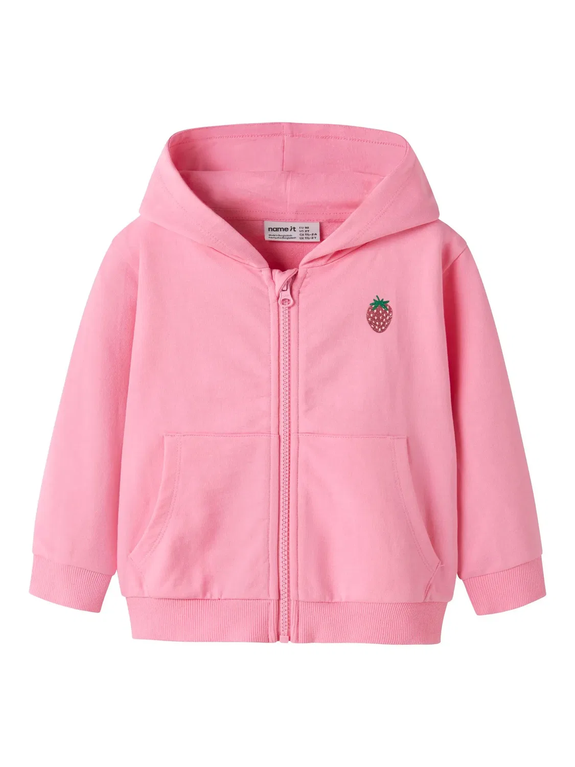Свитшот кардиган с капюшоном, Name it, pink drink