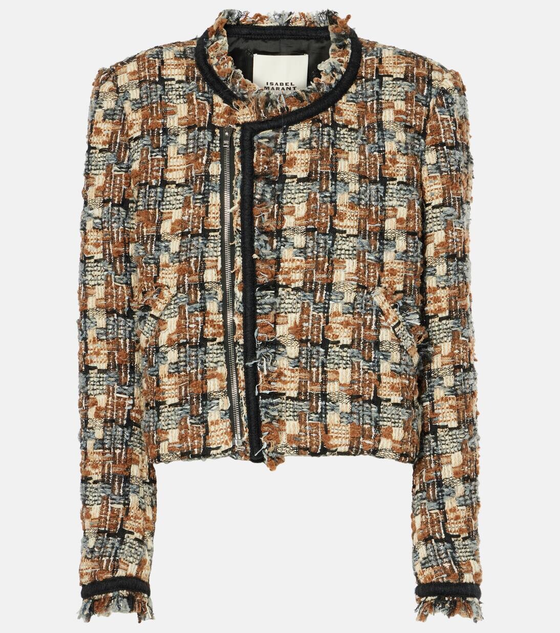 

Укороченная куртка Kerry из смеси шерсти Isabel Marant, цвет chestnt ecru