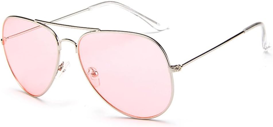 

Модные прозрачные цветные солнцезащитные очки для женщин и мужчин, с розовыми и синими линзами, для мужчин и женщин, для активного отдыха на природе KTUCN, Silver-pink