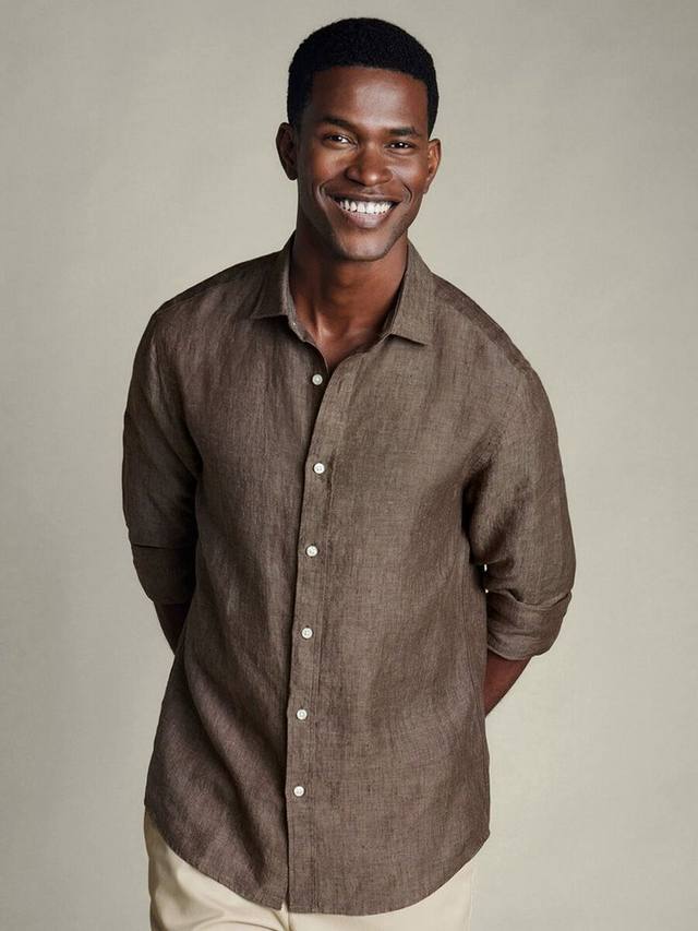 

Свободная льняная рубашка Charles Tyrwhitt