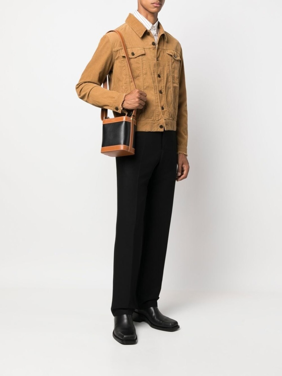 

Saint Laurent сумка на плечо в двух тонах, черный