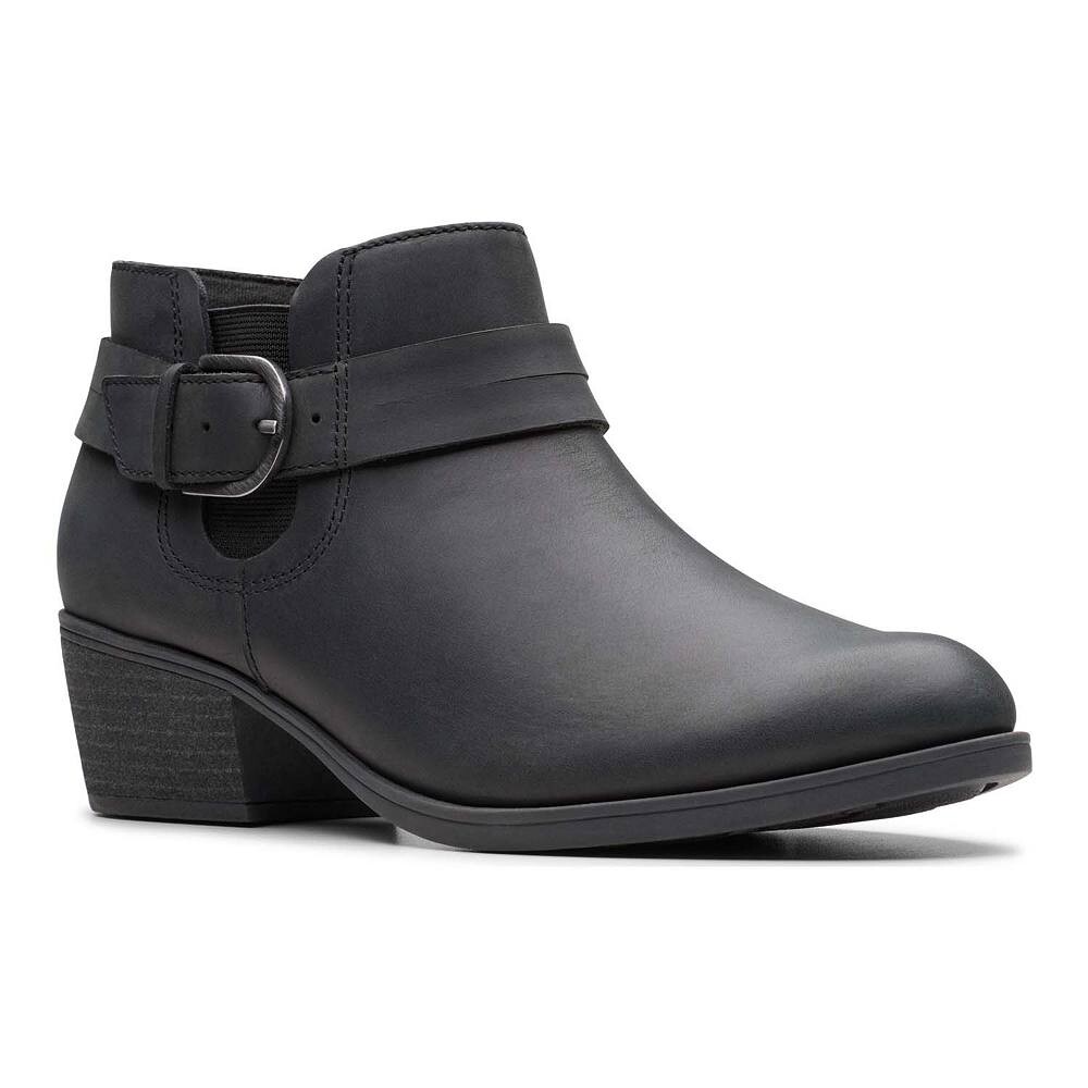 

Женские кожаные ботильоны Clarks Charlten Rae с пряжками, черный