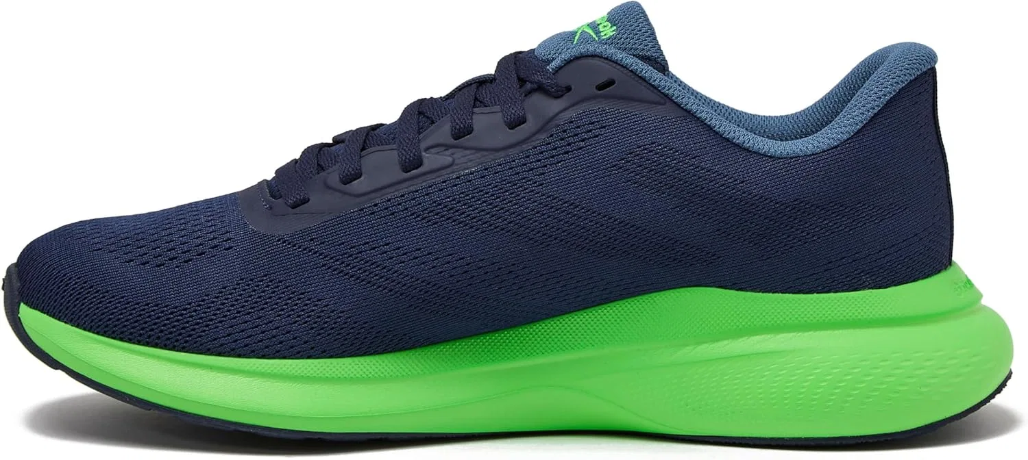 Мужские беговые кроссовки Reebok Energen Run 4, легкие спортивные кроссовки для мужчин, Vector Navy Twilight Blue Solar Lime — фото 3