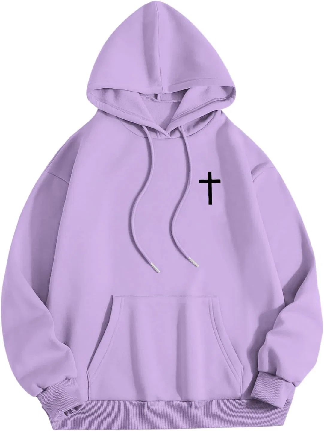 Худи мужское с принтом Cross, бренд Generic, цвет Lavender — фото 4