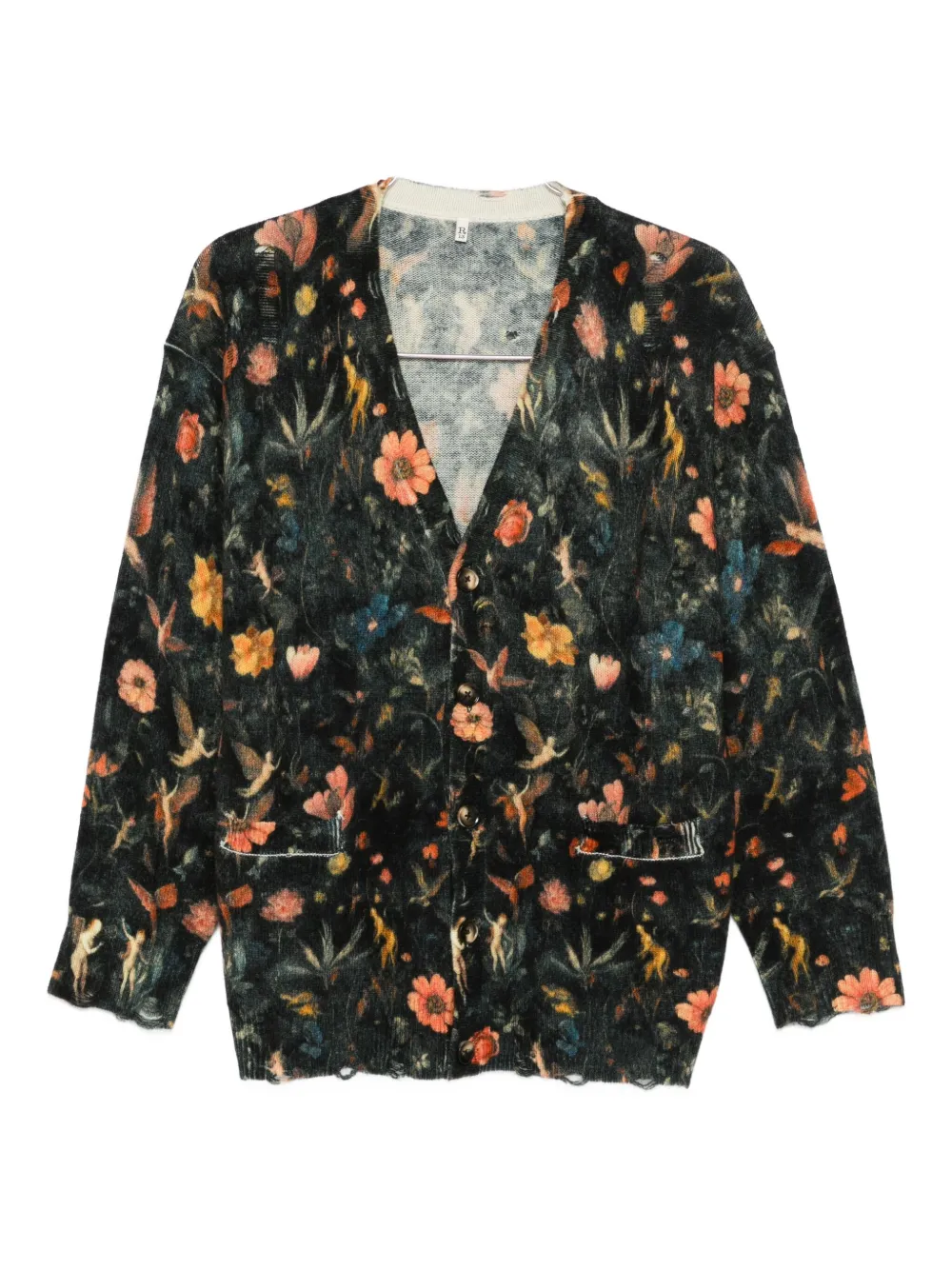 

Кардиган с цветочным принтом R12, черный