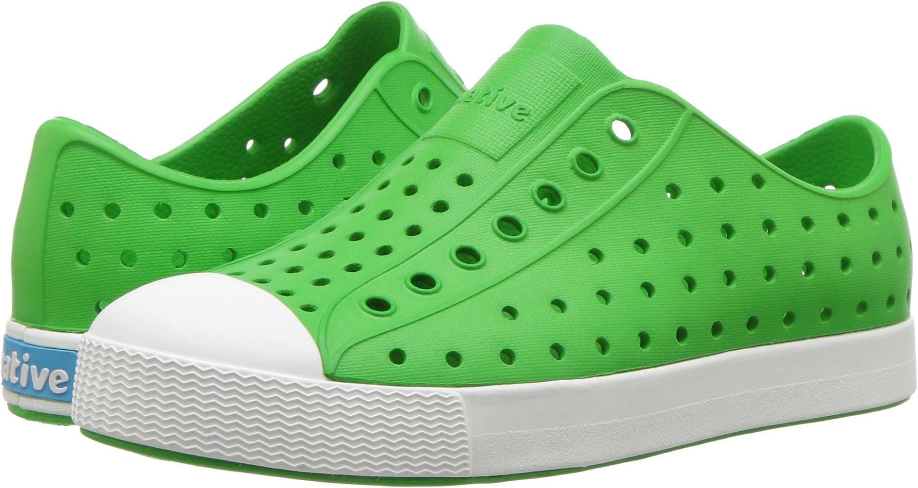 

Кроссовки Native Shoes Kids Jefferson Slip-on Sneakers, Grasshopper Green/Shell White