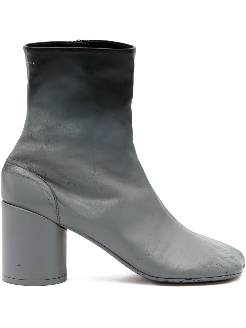 Кожаные ботинки MM6 Maison Margiela, серый