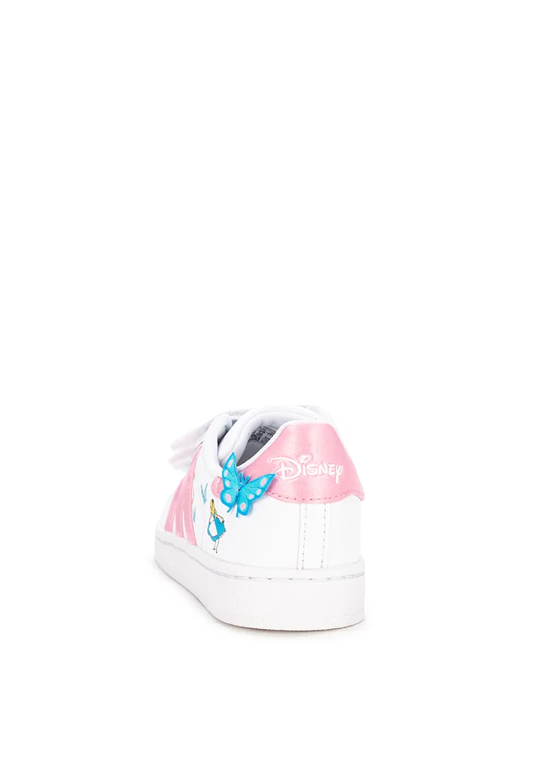 Кроссовки, на шнуровке, модель Superstar II, Adidas x Disney, белый/светло-розовый — фото 3