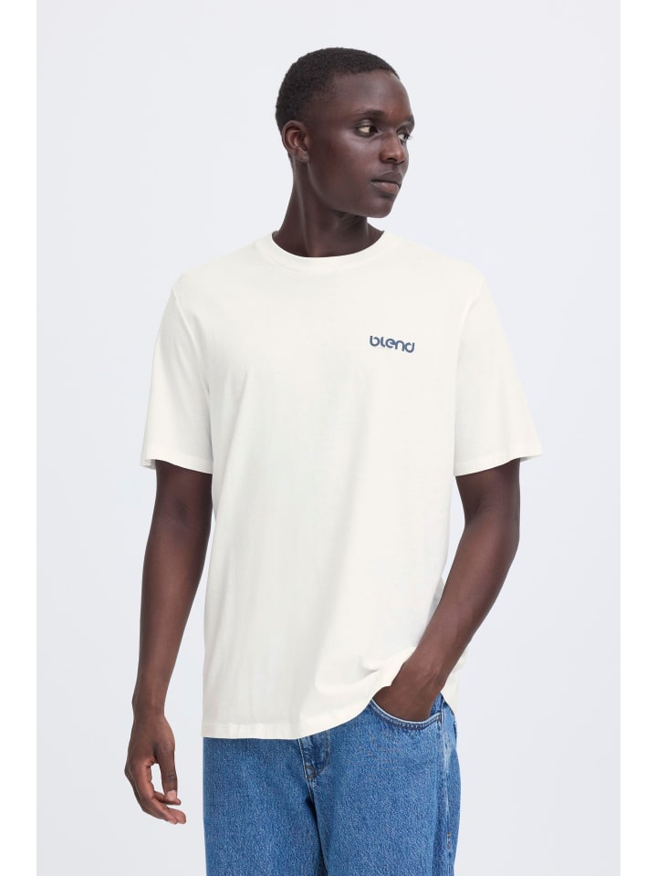 

BLEND Рубашка с круглым вырезом BHEmmet белого цвета