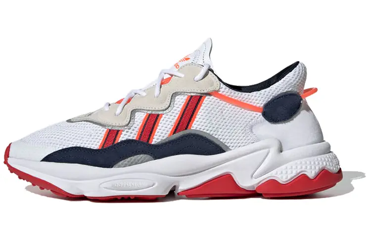 

Кроссовки Ozweego Adidas Originals 'White Collegiate Navy Scarlet'