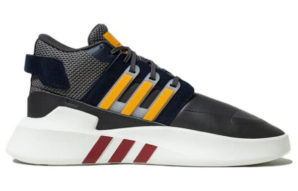 Кроссовки originals eqt Adidas, черный/желтый — фото 2