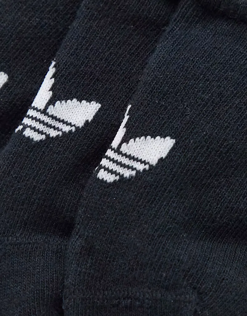 Комплект из трех пар носков-вкладышей Adidas Originals adicolor Trefoil, черный — фото 2