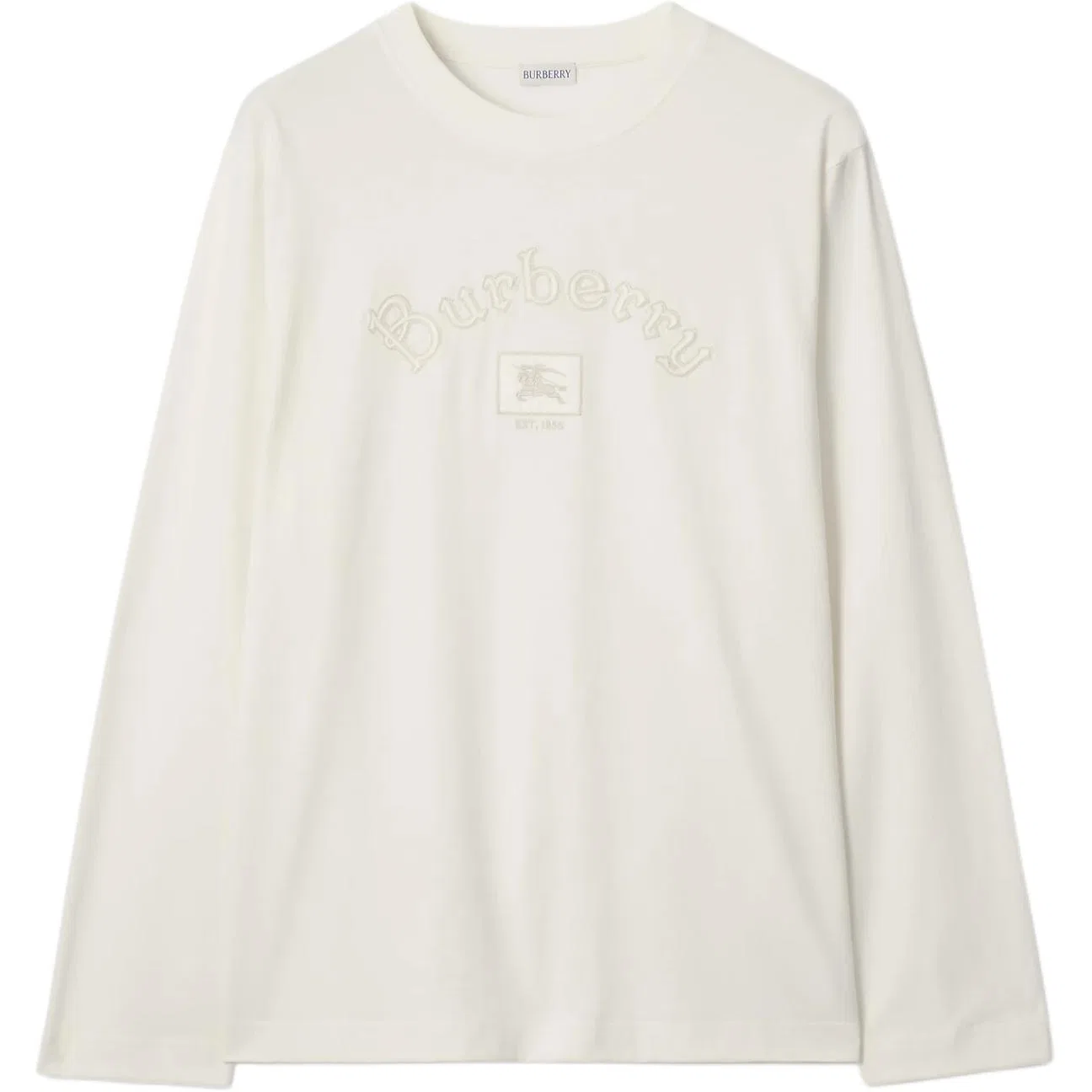 Футболка мужская Burberry Chalk White с круглым вырезом, прямой крой