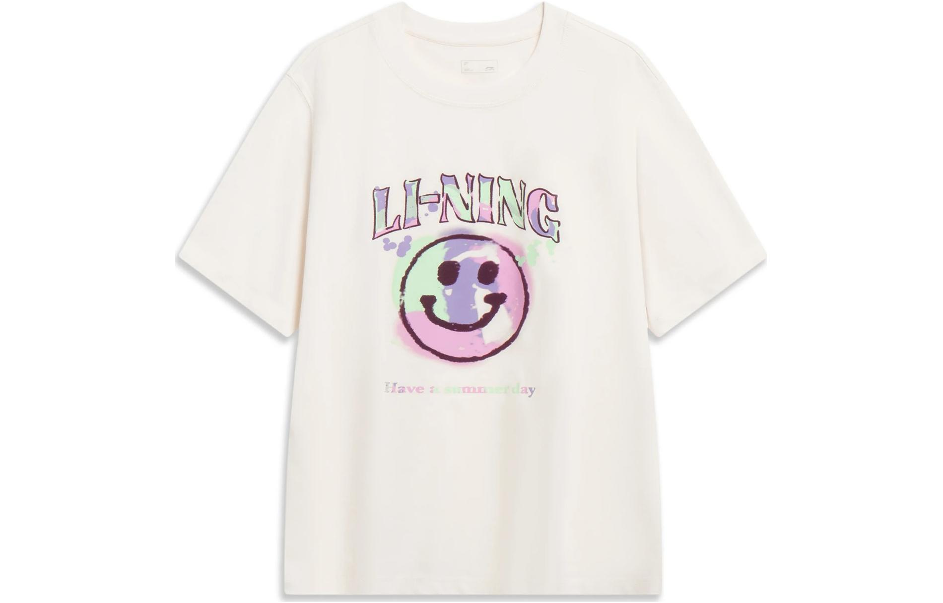 

LINING Футболка с рукавом дроп-шоулдер Sports Life Collection для женщин Ecru, Бежевый, LINING Футболка с рукавом дроп-шоулдер Sports Life Collection для женщин Ecru