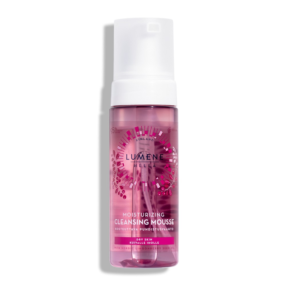 

Очищающая пенка для лица hellä moisturizing cleansing mousse Lumene, 150 мл
