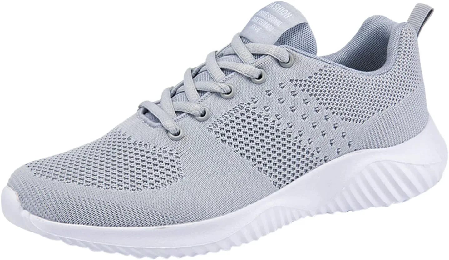 

Мужские кроссовки с сеткой, повседневные спортивные, с шнуровкой, дышащие, мягкие, кожаные Generic, серый