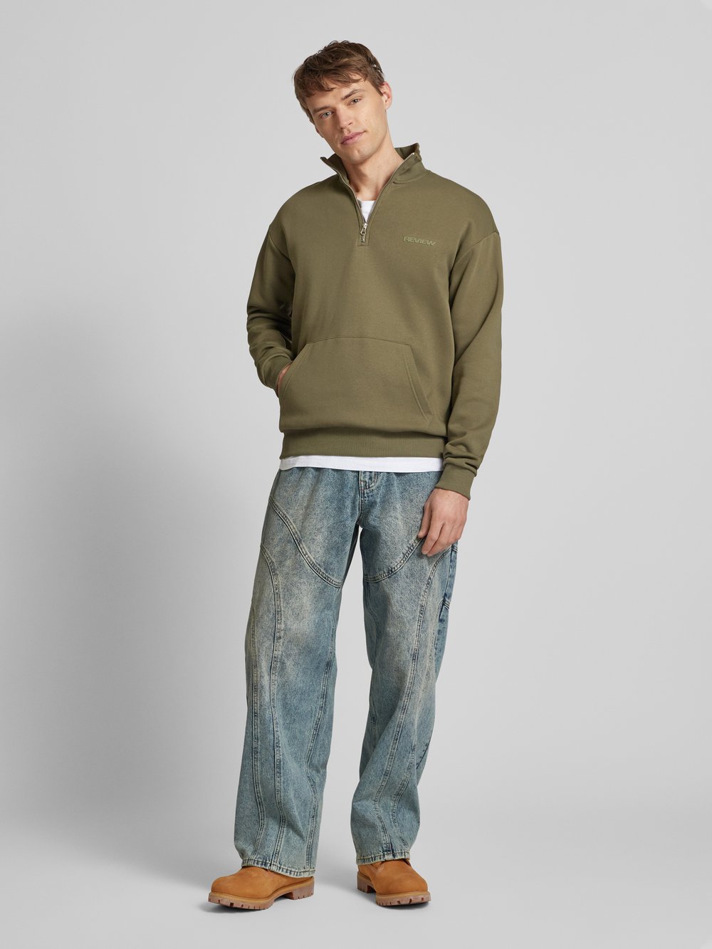 

Джинсы свободного кроя с пятью карманами REVIEW, темно-синий