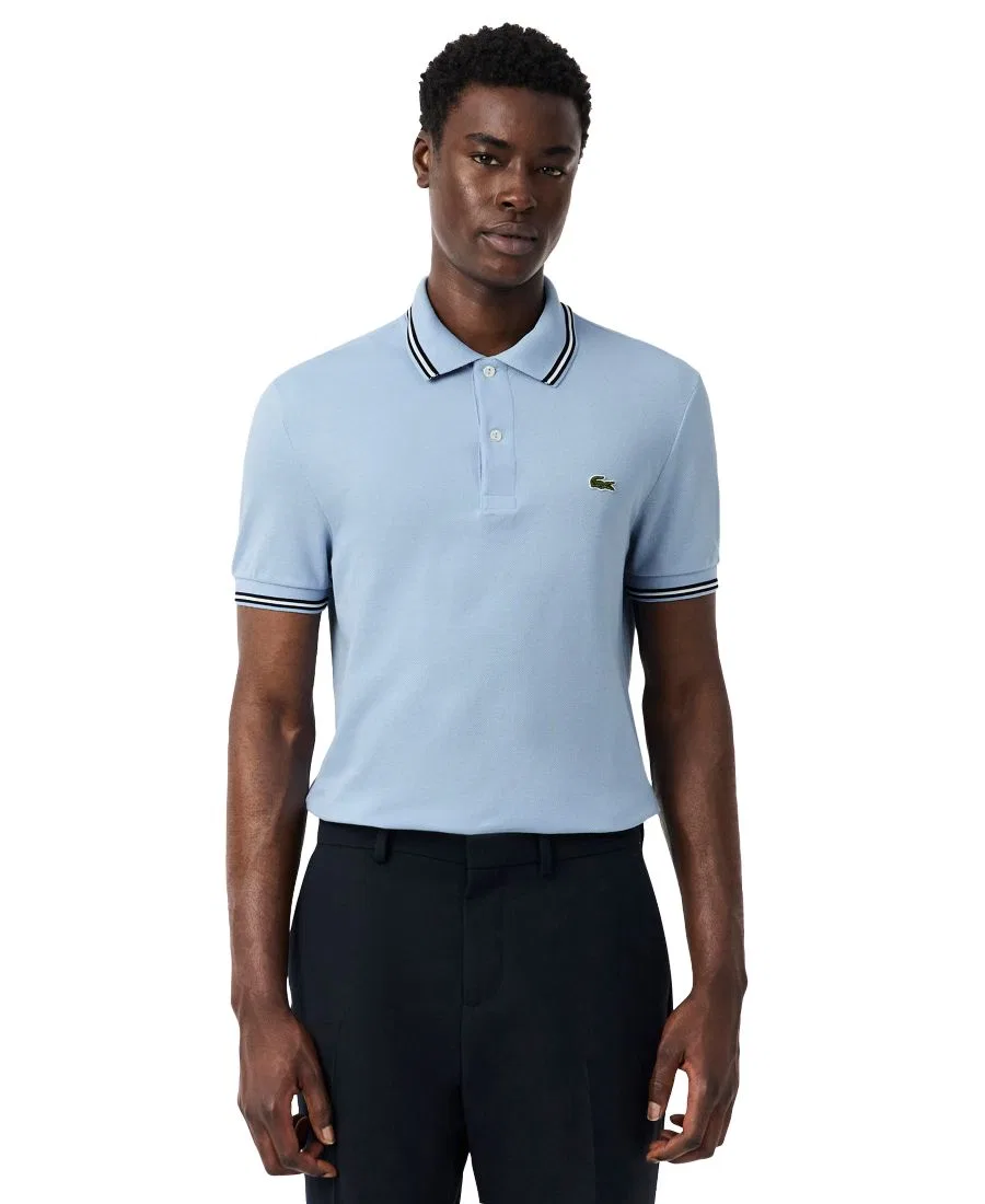 Мужская рубашка-поло с коротким рукавом Lacoste, Chambray