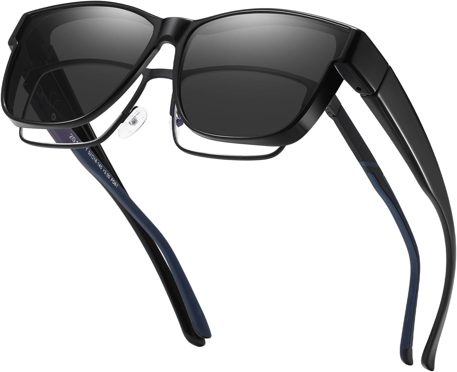 

Солнцезащитные очки увеличенного размера с поляризацией, подходящие для женщин и мужчин, модные солнцезащитные очки для вождения с защитой от УФ-излучения ZNEIAAPR, Black/Polarized Grey