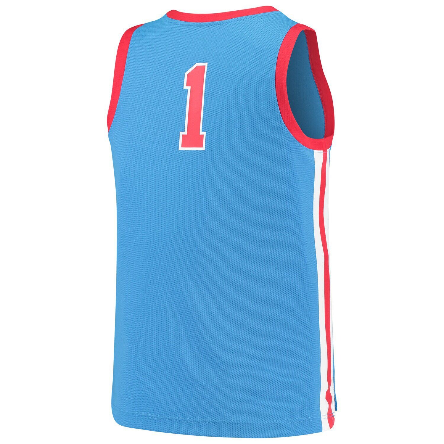 Мужская голубая баскетбольная майка #1 Ole Miss Rebels Replica Nike — фото 3