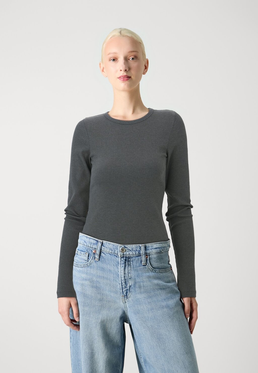

Вязаный свитер JXFREYA TEE JJXX, темно-серый вереск