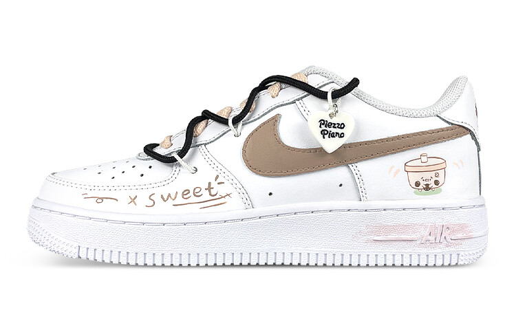 

Кроссовки Nike Air Force 1 Skateboard Shoes Women's Low-Top White Brown