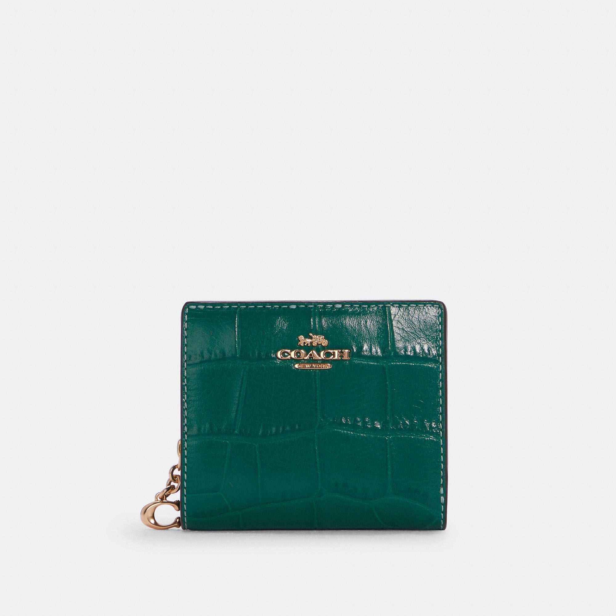 

Кошелек COACH Snap Coach Outlet, цвет gold/bright jade