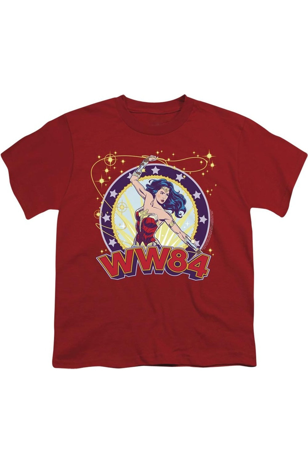 

Футболка с коротким рукавом для детей "Чудо-женщина 1984: Лассо и звезды" Gildan, Charcoal