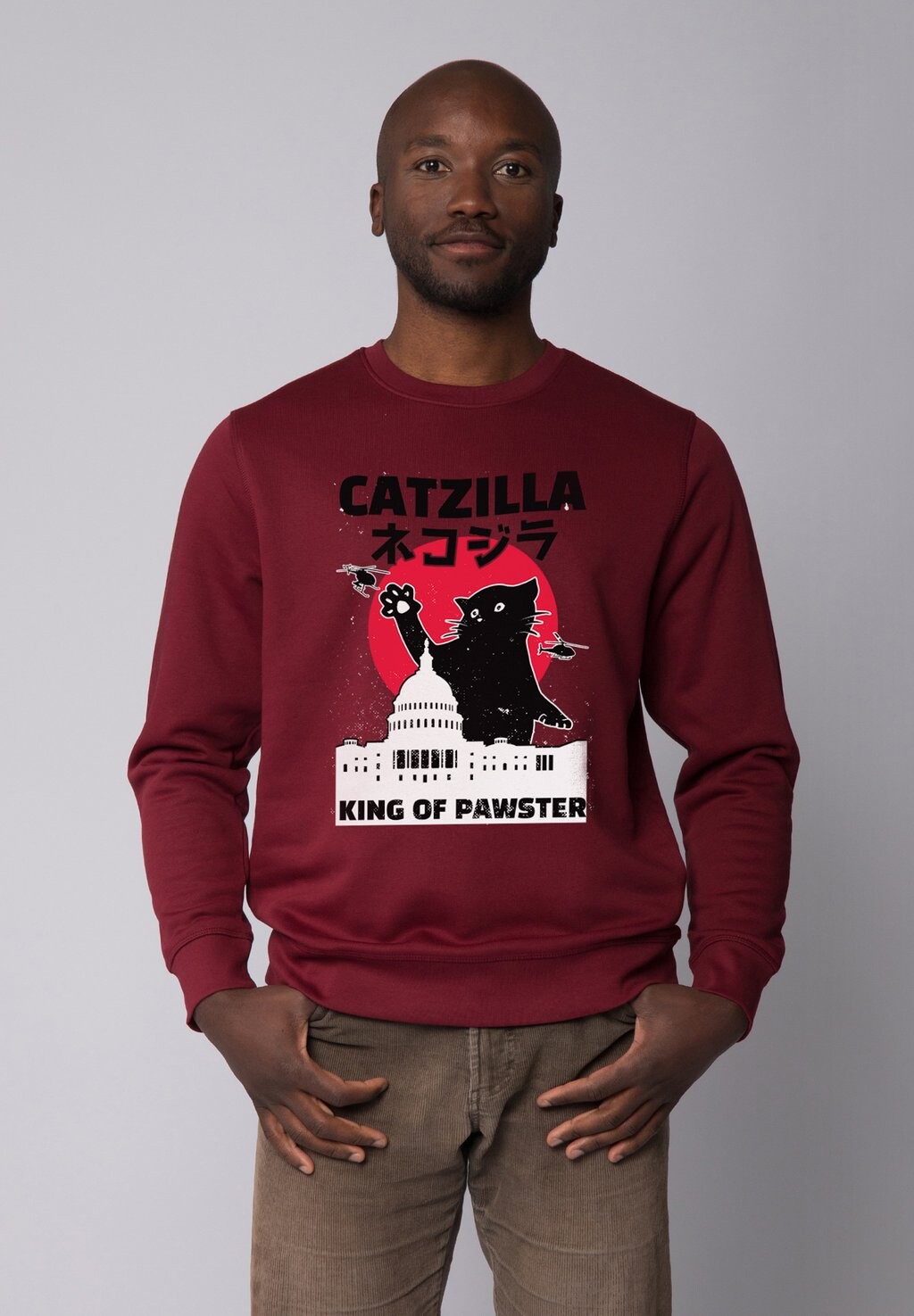 

Толстовка CATZILLA watapparel, темно-красный
