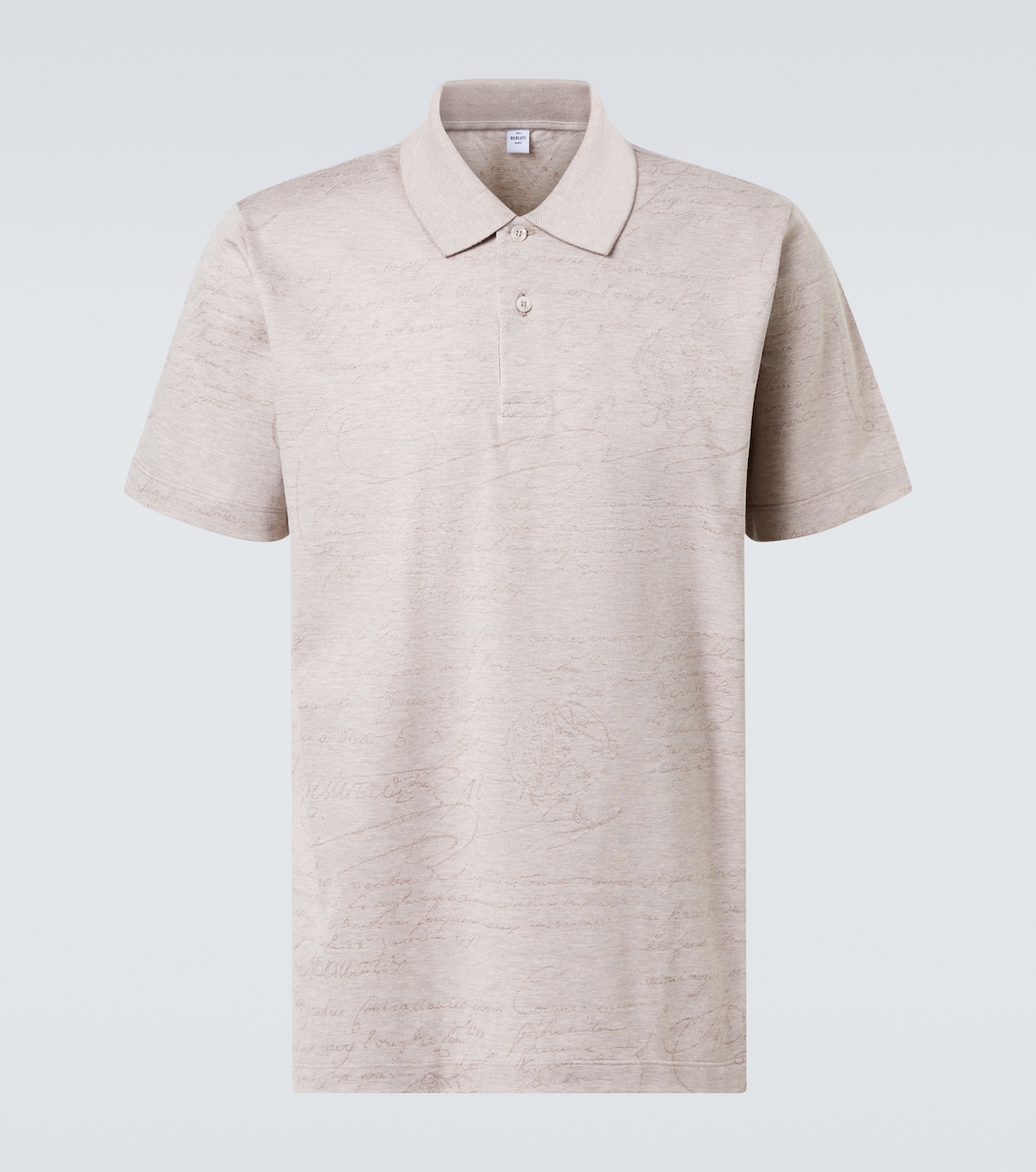 

Хлопковая поло с принтом Berluti, Breezy Beige
