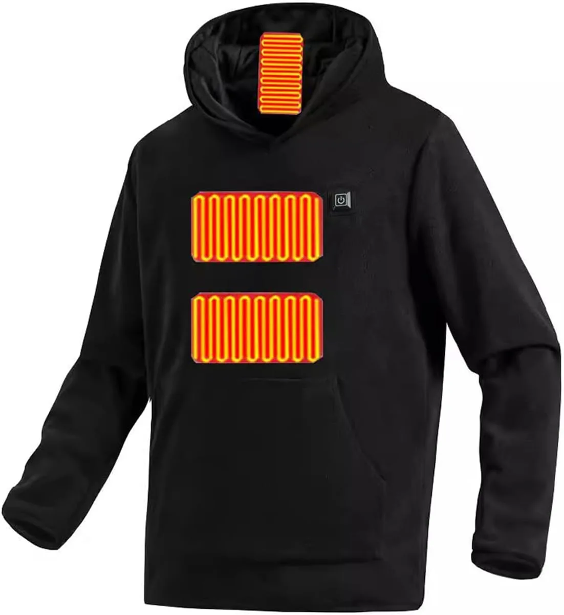 

Теплый худи с подогревом для женщин и мужчин, USB, флис Toumov