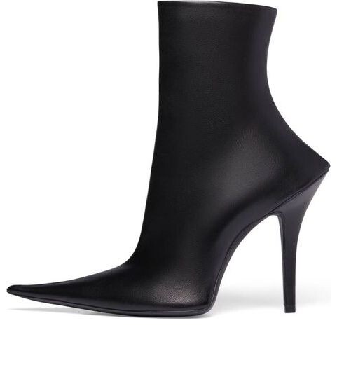 Кроссовки witch 110mm booties 'black sheepskin' Balenciaga, черный