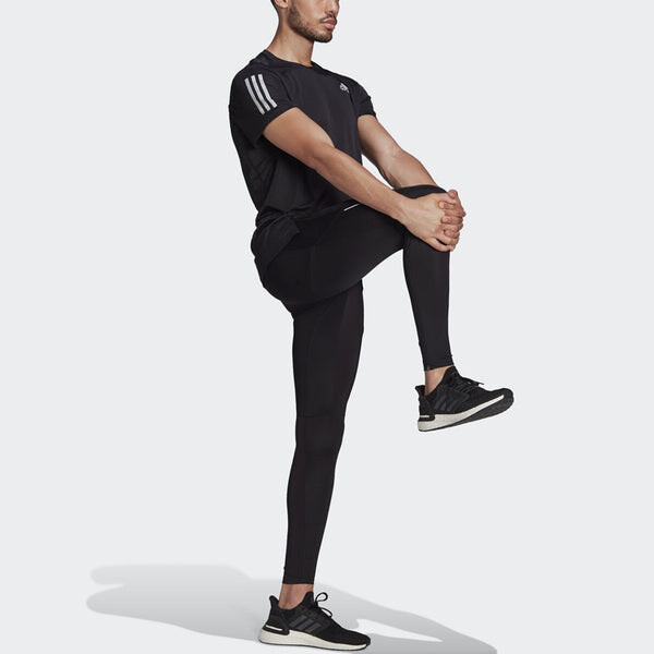 Спортивные штаны adidas Own The Run Casual Sports Tight gym pants Black, черный — фото 4
