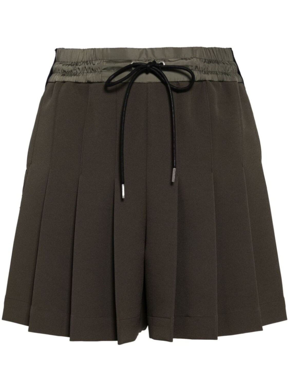 

Шорты sacai со вставками крючком, зеленый