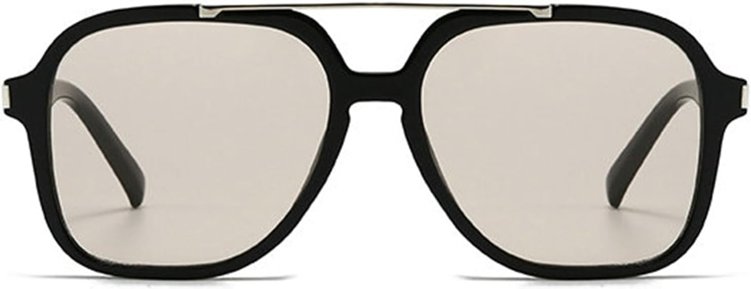 

Солнцезащитные очки Helena Fashion Oversized Square Double Bridges для женщин, защита от УФ-излучения UV400, ретро-заклепки, темно-зеленые солнцезащитные очки для мужчин, C6