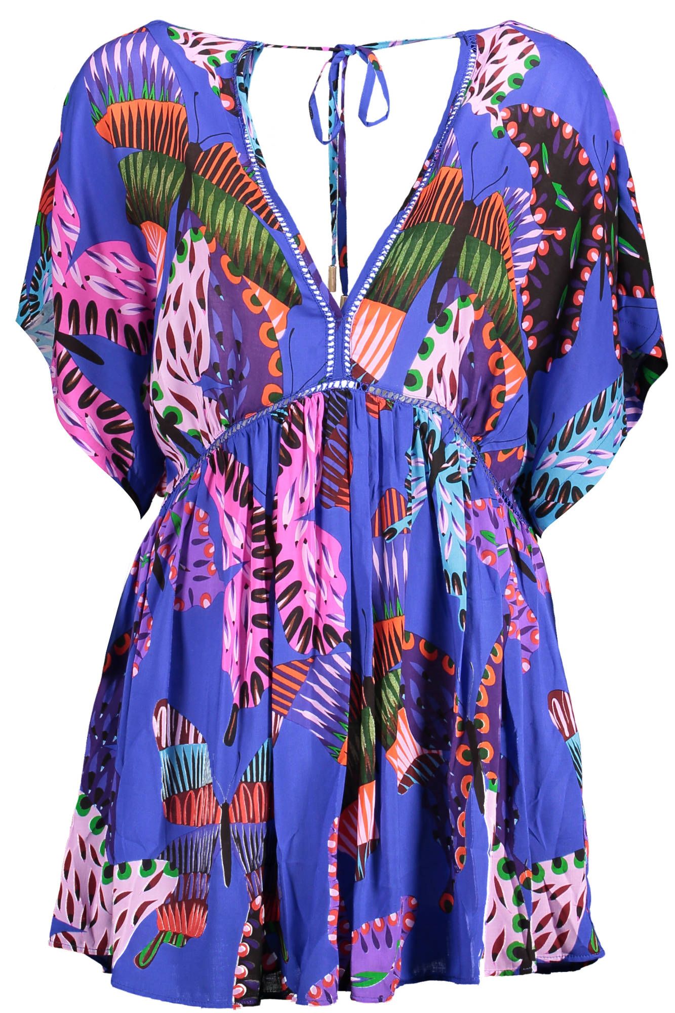 

Синее хлопковое женское платье Desigual