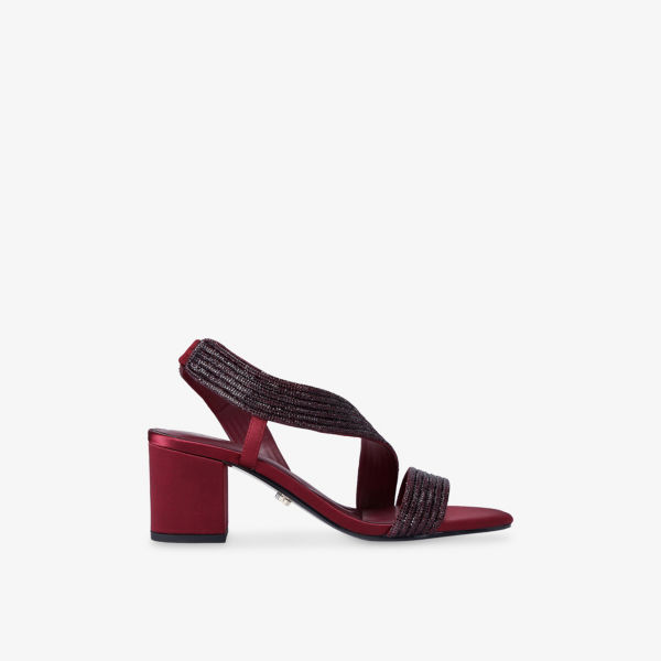 Босоножки Carvela плетёные на каблуке, винный