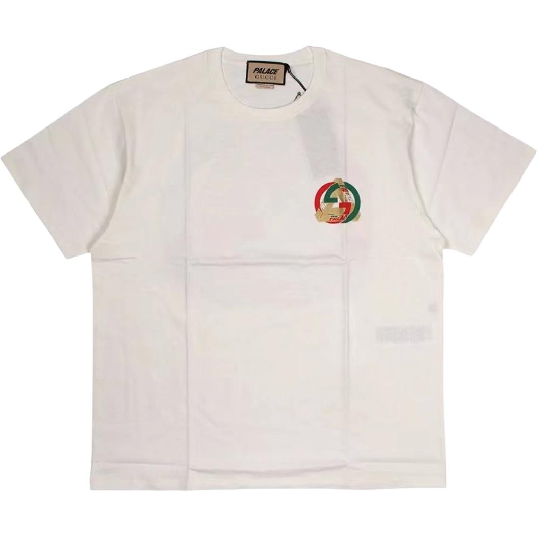 Футболка GUCCI Palace Collection женская, элегантный крой, экрю — фото 2