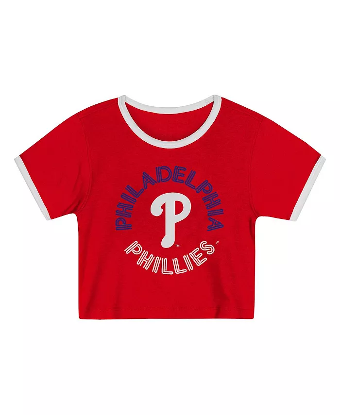 Детский комплект из 2 предметов Philadelphia Phillies Double Run: футболка и шорты, красный Outerstuff — фото 3